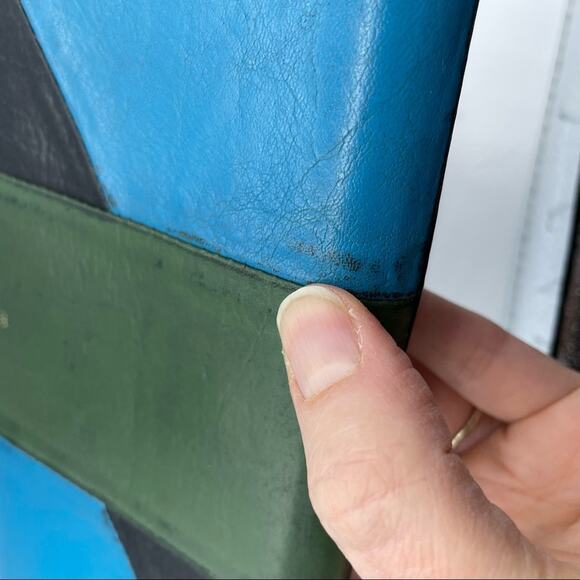 Fossil Green & Blue Patchwork Leather Full Zip Wallet - Picture 2 of 8